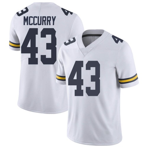 Jake McCurry Michigan Wolverines Men's NCAA #43 White Limited Brand Jordan College Stitched Football Jersey PRP3154SZ